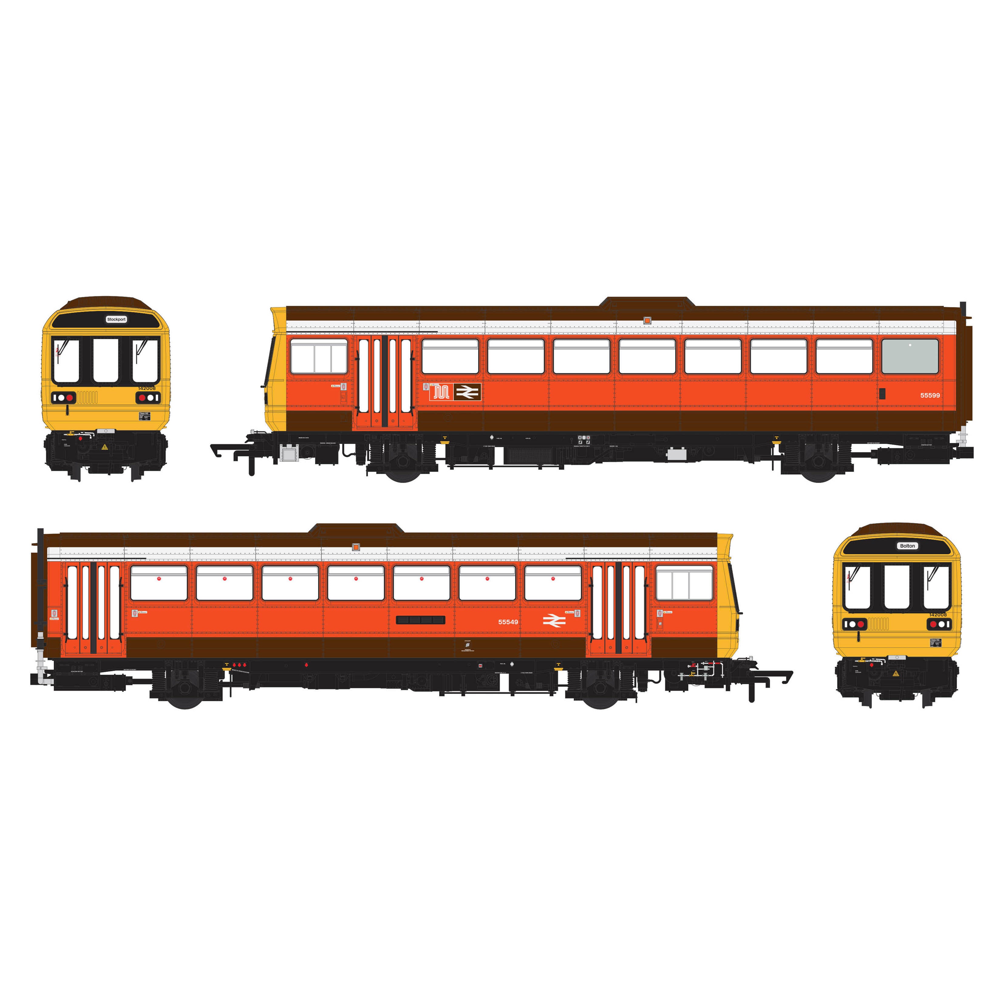 Class 142 - GMPTE Orange - 142008