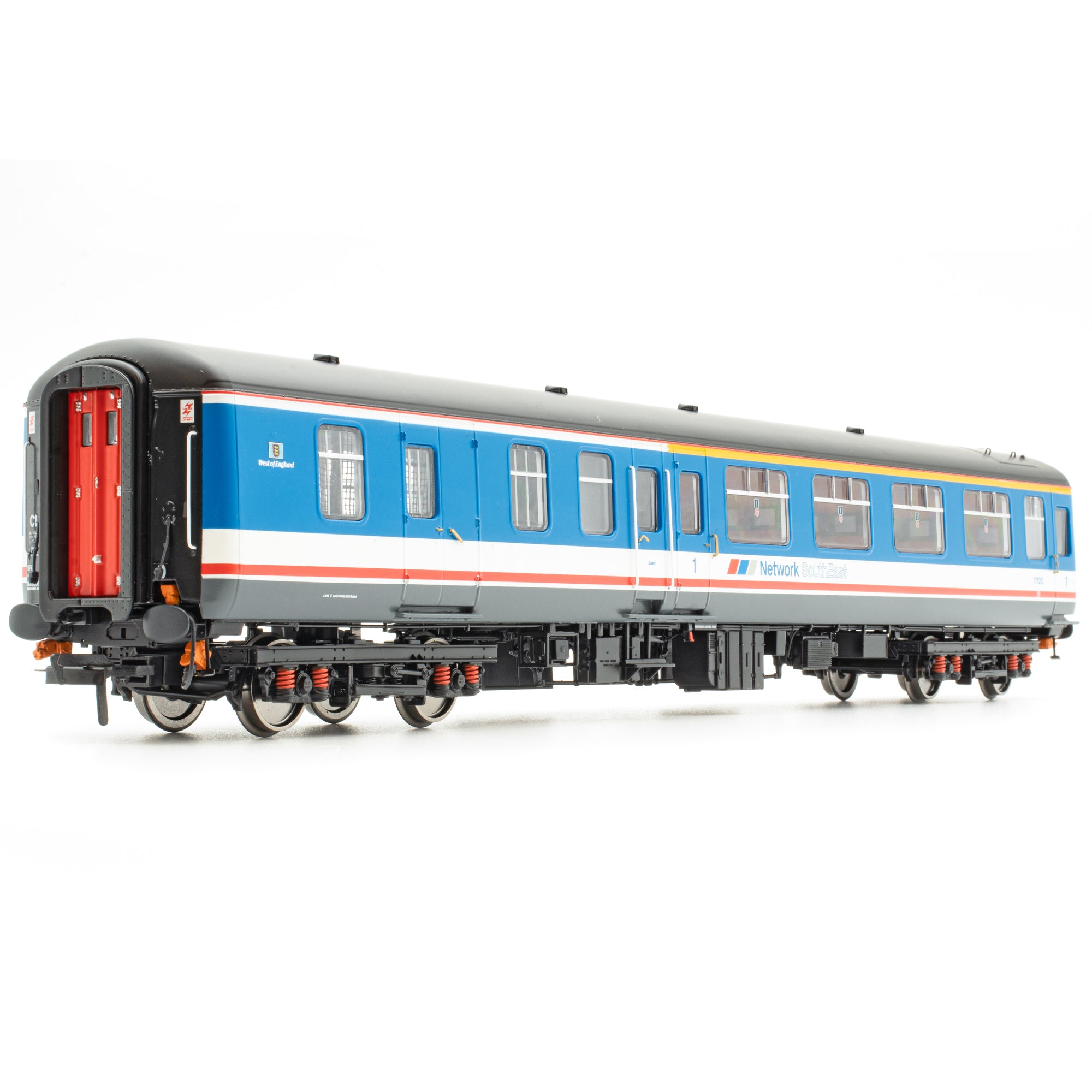 BR Mk.2c (ventana de baño grande) BFK 17120 Red Sureste con marca de ruta Oeste de Inglaterra