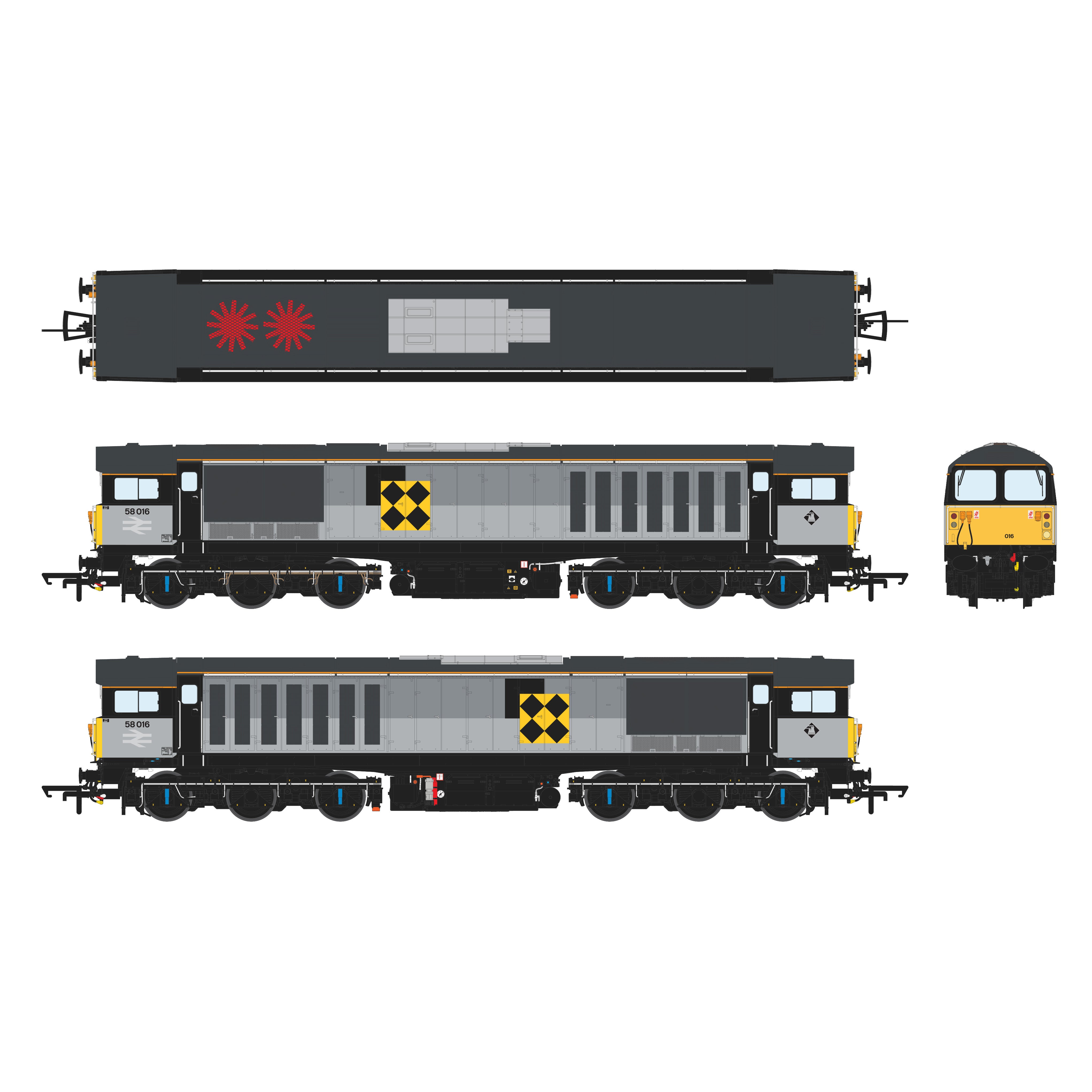 Class 58 - Trainload Coal - 58016 - DCC Sound Fitted
