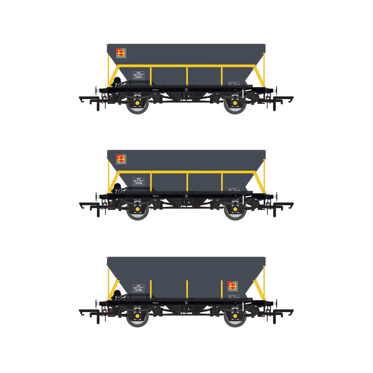 BR 32.5t HEA Hopper - BR RFD Sector - Triple Pack L