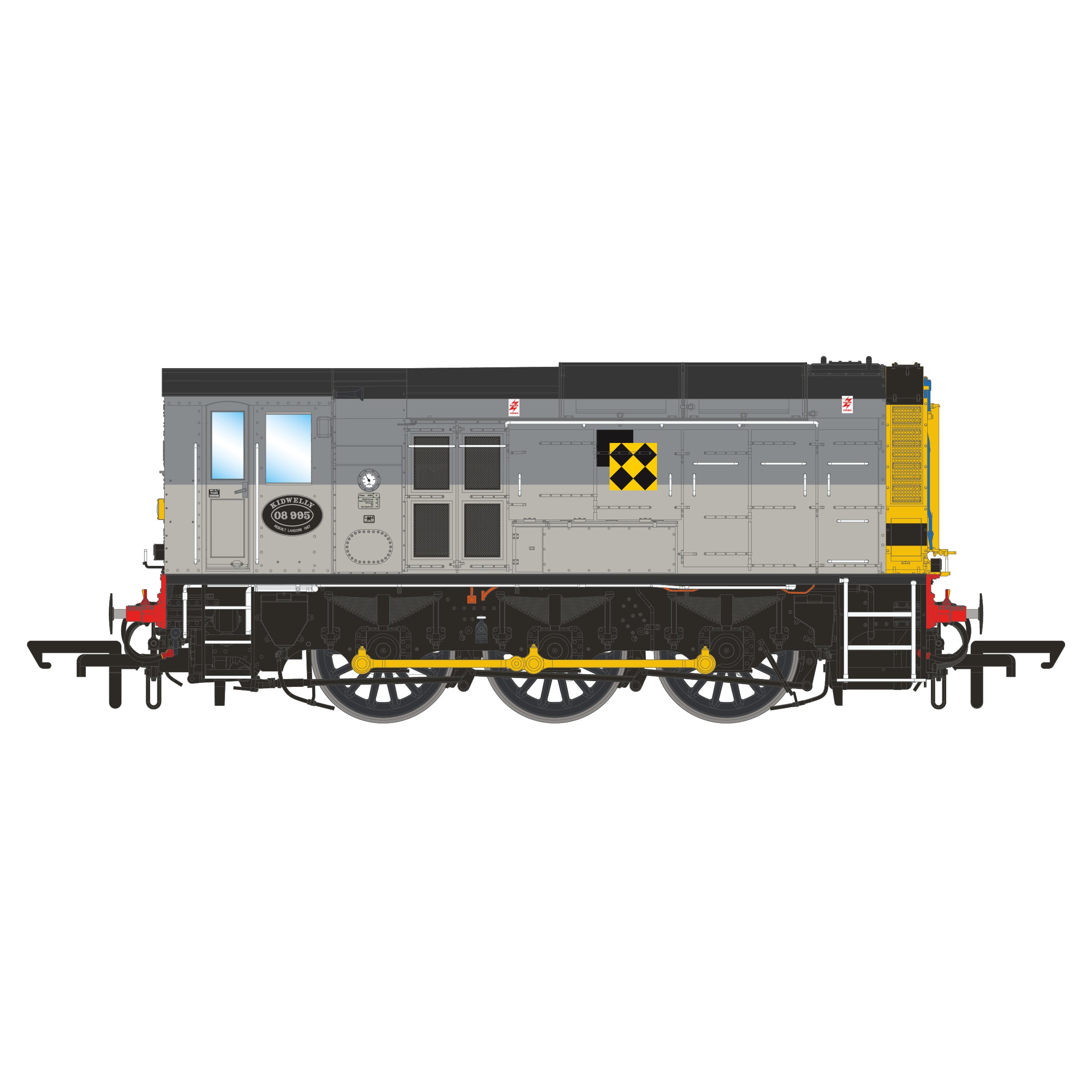 BR Clase 08/9 - BR Railfreight Carbón Triple Gris - 08995 - Sonido DCC
