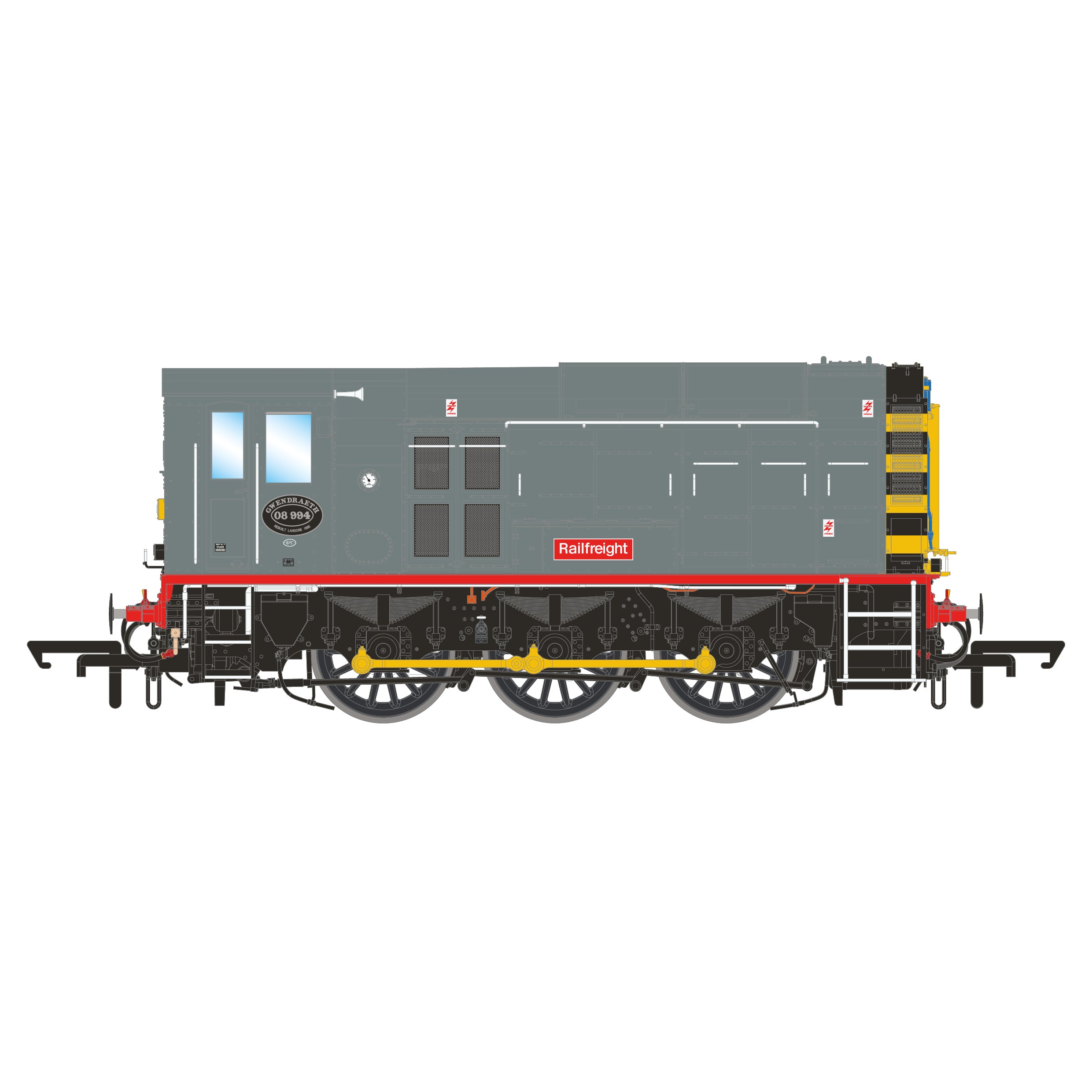BR Clase 08/9 - BR Railfreight Gris - 08994