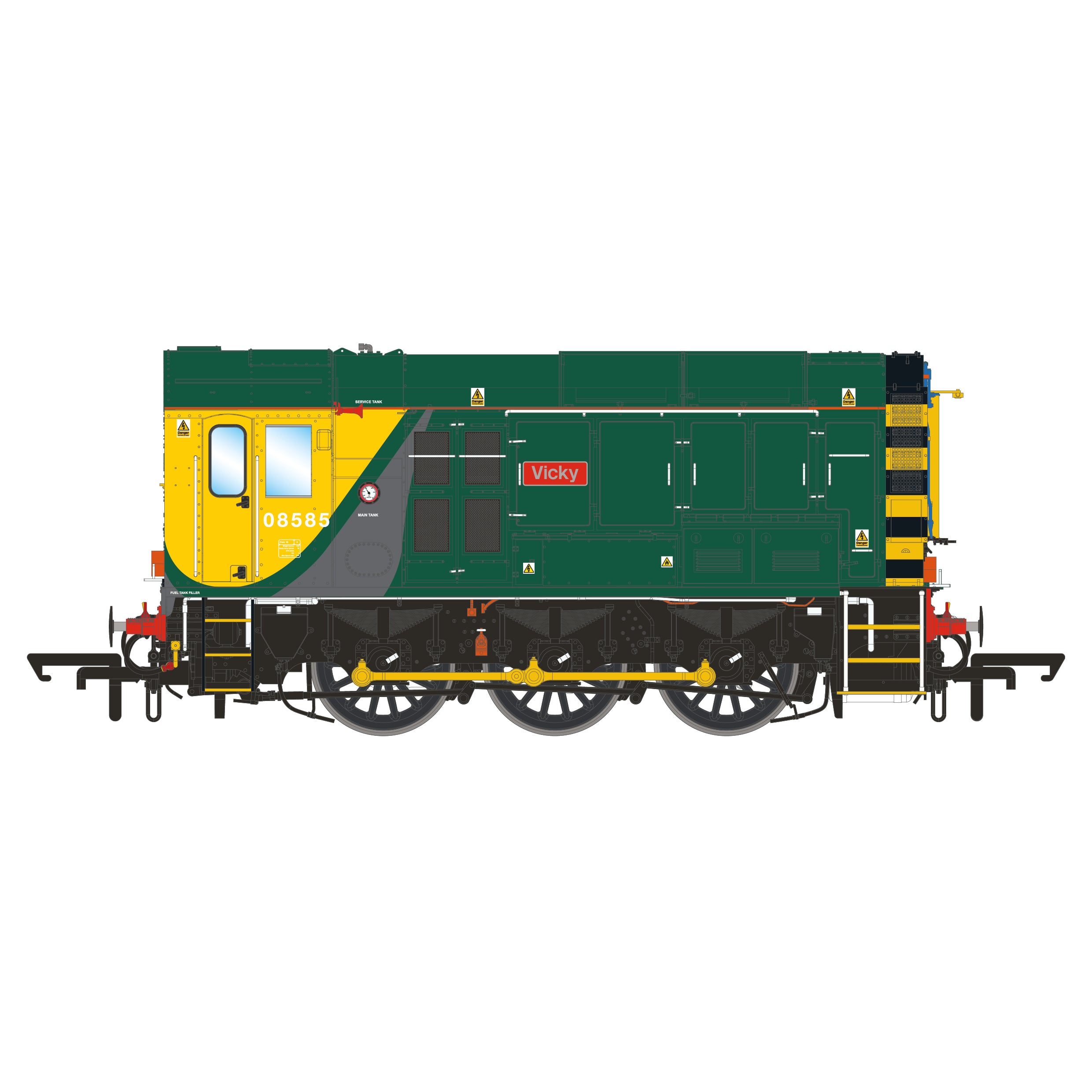 BR Clase 08 - Verde Freightliner - 08585 'Vicky' - Sonido DCC