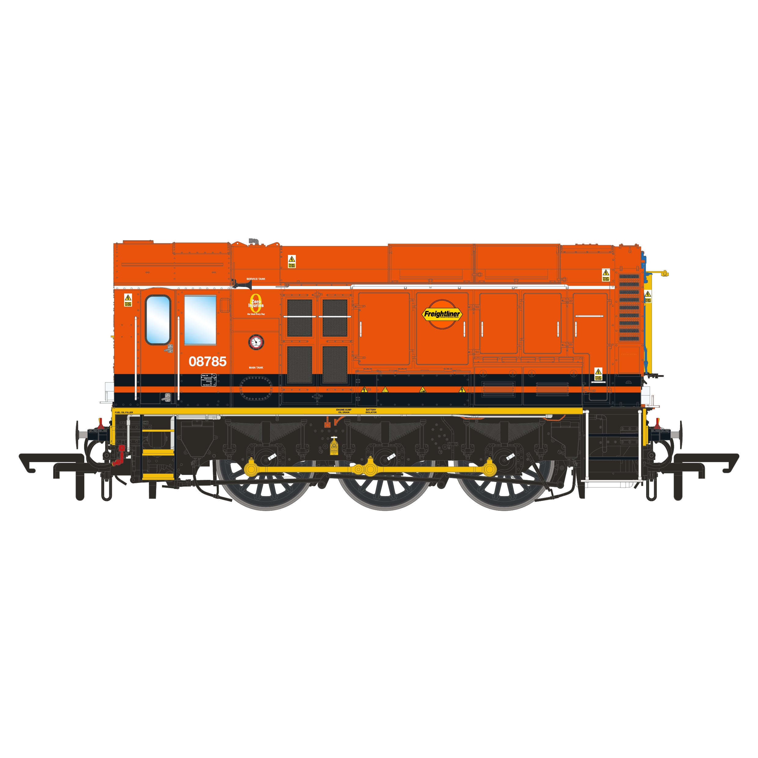 BR Clase 08 - Freightliner/G&W Naranja - 08785