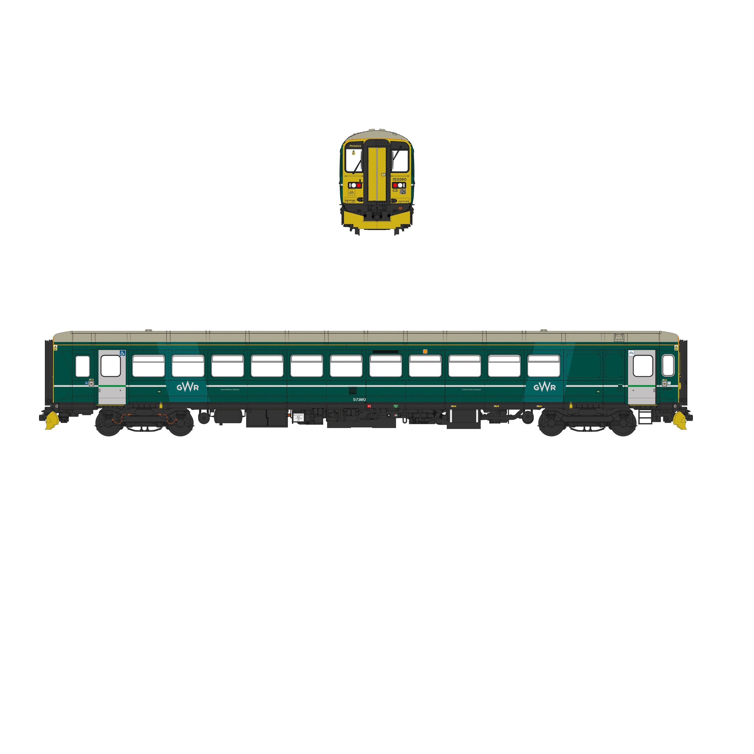 Class 153 - GWR Green - 153380 - OO Scale – Accurascale