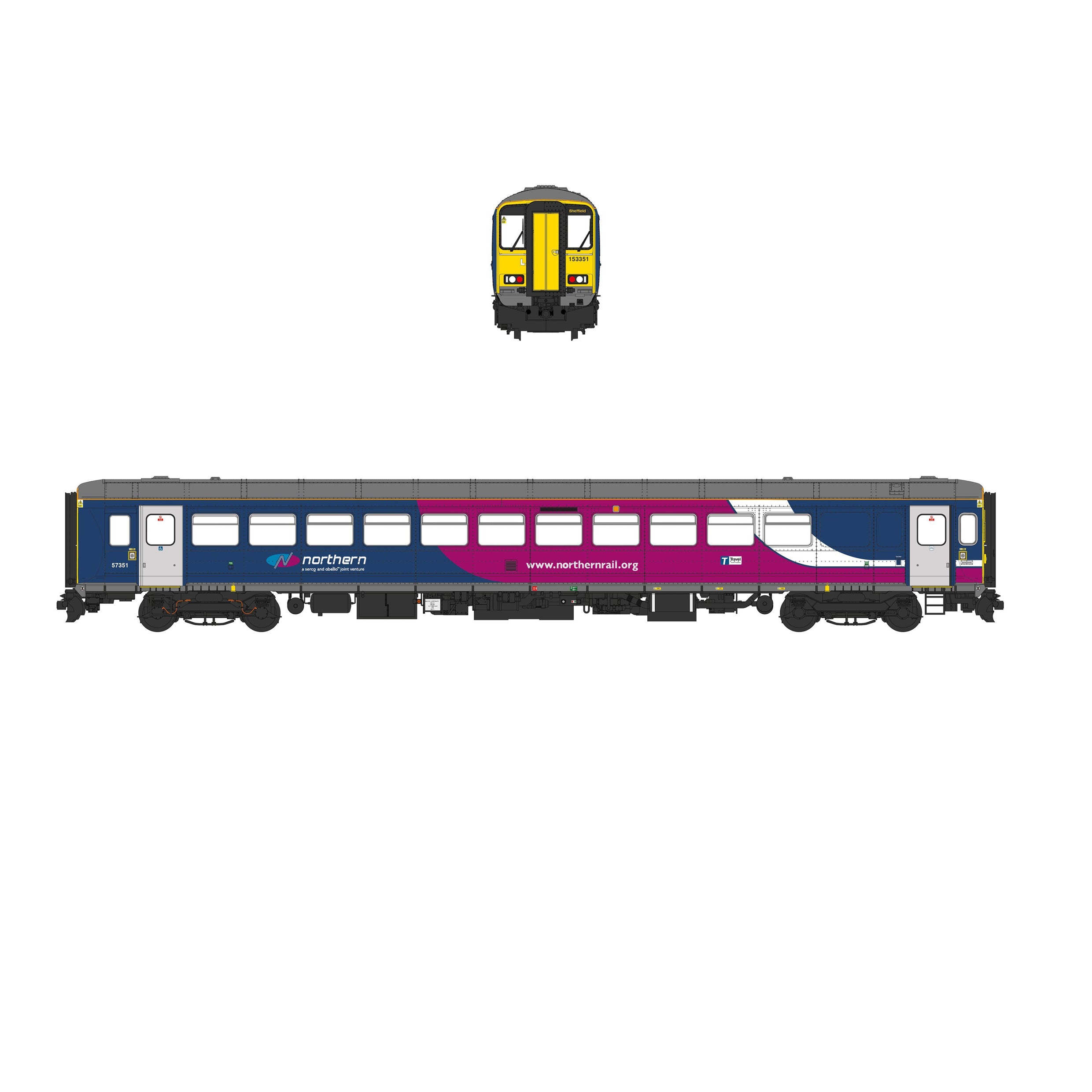 Class 153 - Northern Swoosh - 153351 - OO Scale