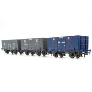 Mixed Q3 Hopper - Grouping transition period: NER Blue/ LNER Grey - Triple Pack