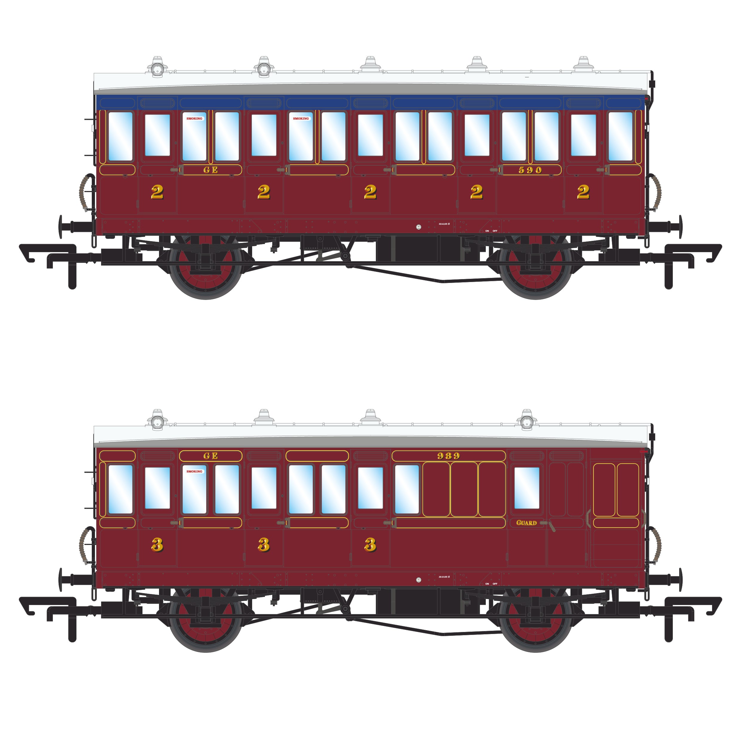 Genesis 4w - Great Eastern Railway (Jazz) Crimson Lake - Twin Pack C