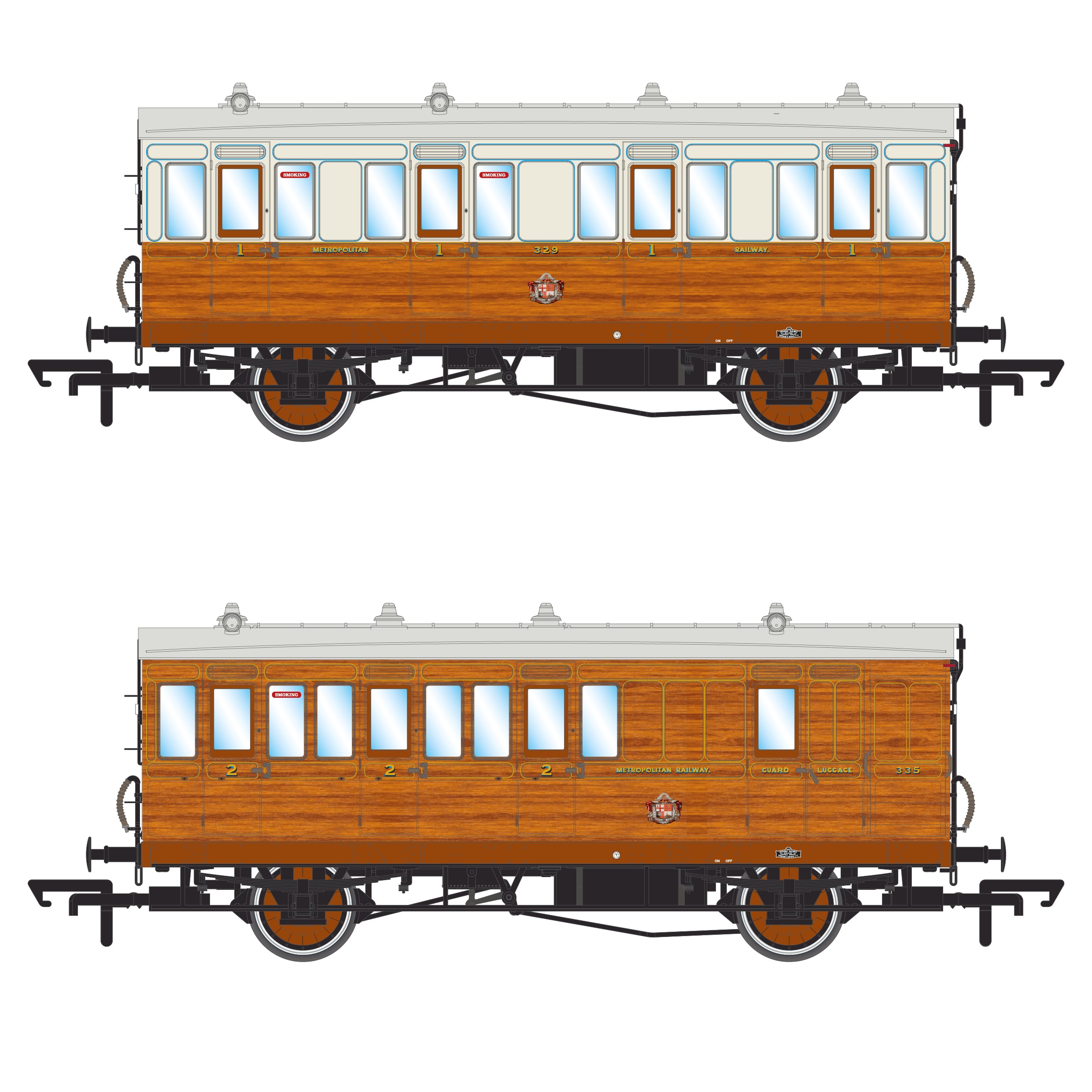 Genesis 4w - Metropolitan Railway Varnished Teak - Twin Pack D