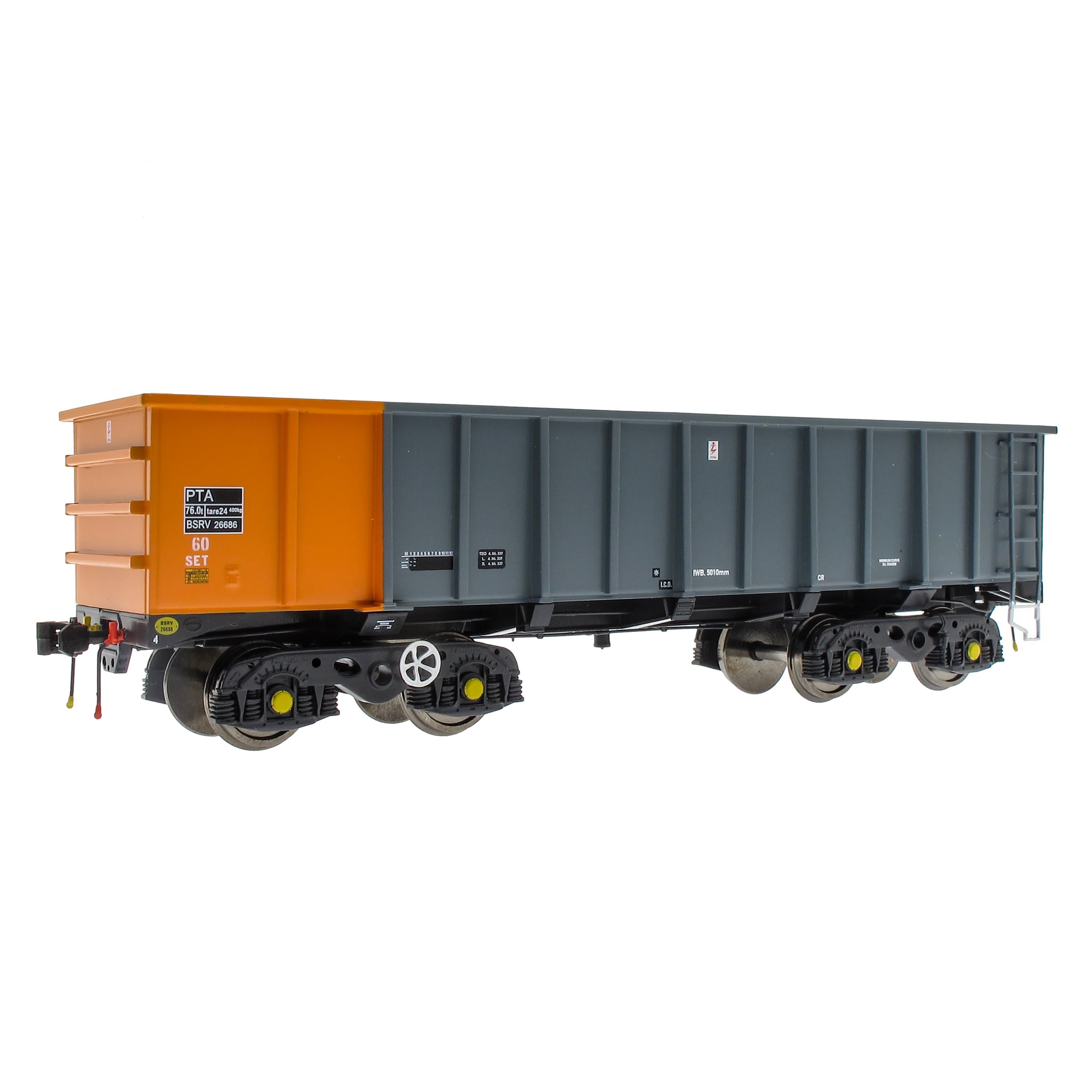 PTA/JTA+JUA Bogie Tippler Pack - British Steel Grey & Orange (Outer)