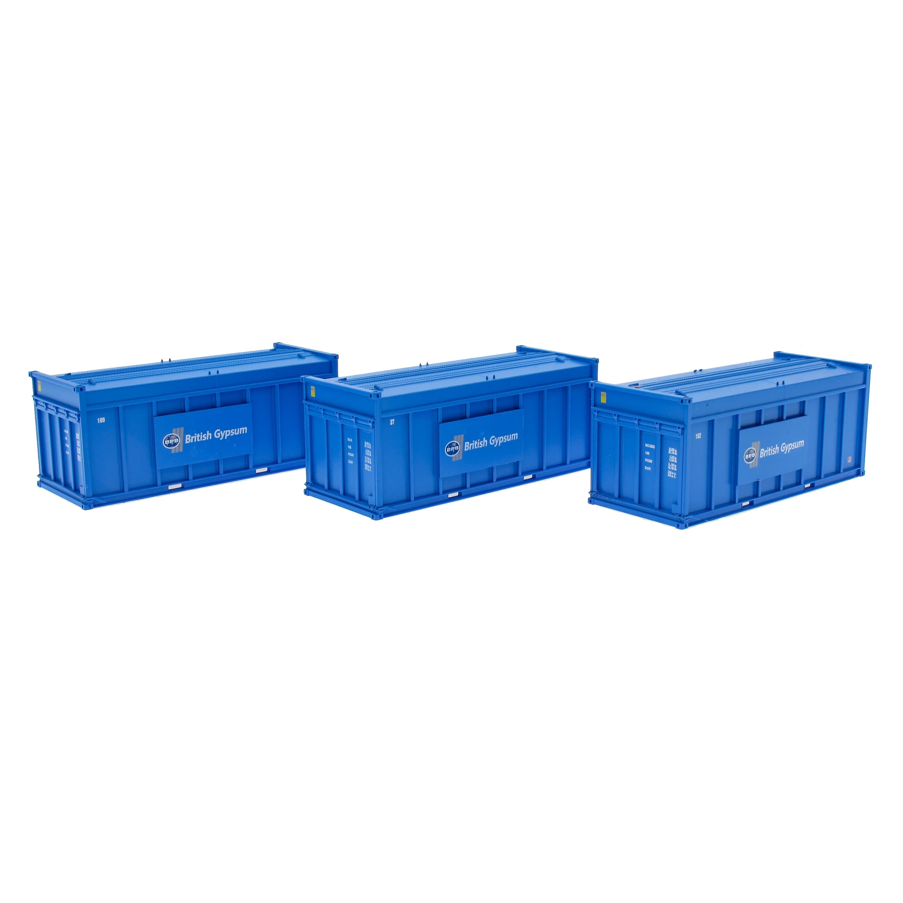 Pack of 3 Gypsum 20' Containers - Blue Containers